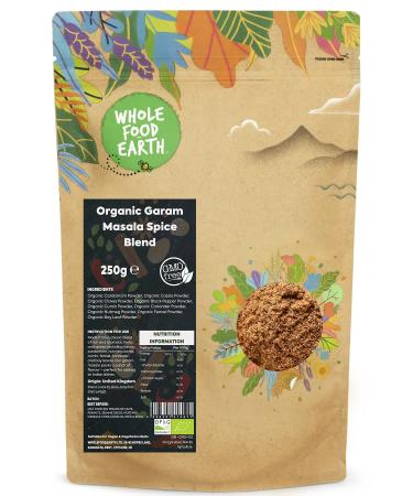 Wholefood Earth Organic Garam Masala Spice Blend 250 g | GMO Free | Certified Organic 250g
