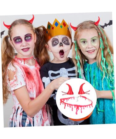 ABOOFAN 2 Sets Hairpin Blood Necklace Childrens Demon Costume Ox Horn Hair Clip Devil Horns Hair Clip Devil Costume Accessory Hair Clips Ornament Kits Halloween Hair Supplies Plastic - Buy Online on SooperMarket.com