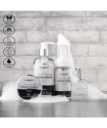 Shop Unique Birthday Gifts: Rosemary Peppermint Self-Care Baskets for Dad Husband and Boyfriend - Spa Set with Pheromone Perfume & Grooming Essentials - Buy Online on SooperMarket.com