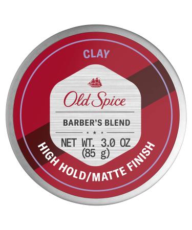 Old Spice Hair Styling Clay for Men, High Hold/Matte Finish, Barber's Blend Infused with Aloe, 3 Ounce CLAY- OLD VERSION