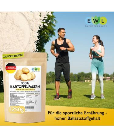 Buy EWL Natural Potato Fiber 1250g - Premium German Potato Flour | XXL Advantage Pack for Healthy Baking and Cooking - Buy Online on SooperMarket.com