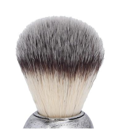 Buy Men's Nylon Wool Shaving Brush | Skull Handle Razor Foam Brush | Ideal for Salon & Travel - Silver - Buy Online on SooperMarket.com