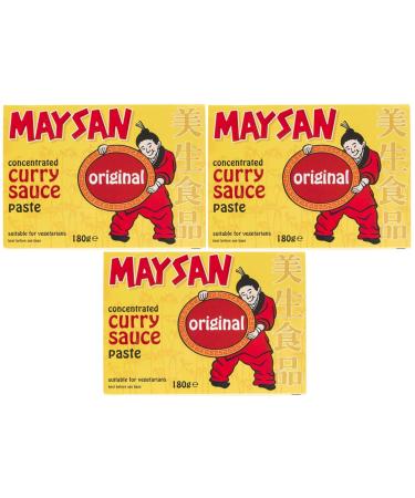 Maysan Original Curry Sauce Paste Concentrated 180g Pack of 3 - Versatile Cooking Essential - Curry Sauce Base