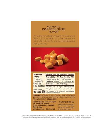 Torani Puremade Caramel Sauce 16.5oz (Pack of 4) - Delicious Caramel Flavor | 66oz Total - Buy Online on SooperMarket.com