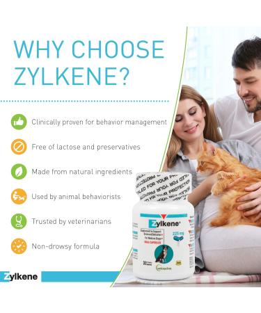 Vetoquinol Zylk ne 225mg - 30 Capsules for Pet Calm & Relaxation | Buy Internationally - Buy Online on SooperMarket.com
