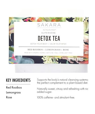 Sakara Superherb Herbal Tea - 20pk | Detox Metabolism, Digestion & Immunity Support | Healthy Adrenals | Caffeine-Free & Naturally Sweet - Buy Online on SooperMarket.com