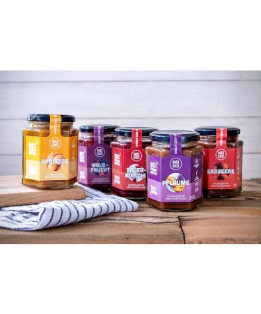 No Sugar Strawberry Fruit Spread | 80% Fruit Content | Erythritol & Stevia | EU Made | 260g Pack - Sugar-Free Brot Spread - Buy Online on SooperMarket.com