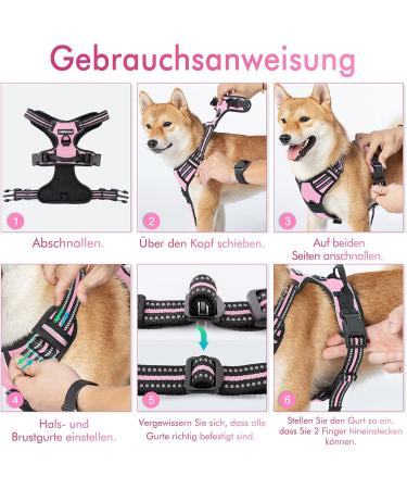 Rabbitgoo No-Pull Dog Harness for Small Dogs - Adjustable & Breathable with Reflective Stripes - Safe Control Breast Harness for Large Dogs - Pink XS (1 Pack) - Buy Online on SooperMarket.com