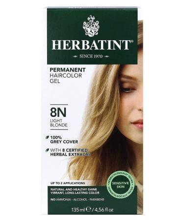 Herbatint 8N Light Blonde Permanent Herbal Hair Color Gel 4.5 fl. oz. (a)