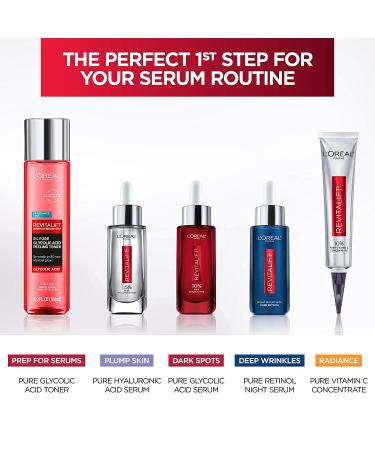 L'Oreal Paris Revitalift 5% Glycolic Acid Peeling Toner with Aloe Vera - Daily Exfoliant for Brighter Skin - 6 Fl Oz - Buy Online on SooperMarket.com