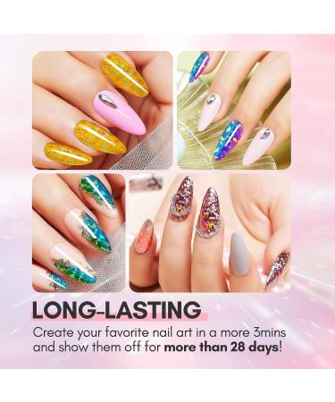 Senvenski Nail Foil Glue Gel Set - 7.3ml x2 Transfer Gel for Nail Art Stickers, Soak Off Formula - DIY Manicure Kit TB007 - Buy Online on SooperMarket.com
