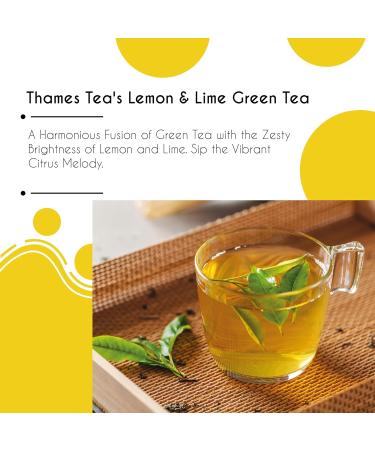 Thames Tea | Premium Flavoured Loose Leaf Tea | Fruit & Herbal Blend | Luxury British Tea Experience | Tubebox (Lemon & Lime Green Tea) - Buy Online on SooperMarket.com