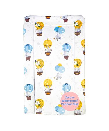 Callowesse Baby Changing Mat 79x47cm. Waterproof Wipe Clean Raised Edges Portable and Foldable Up and Away Design