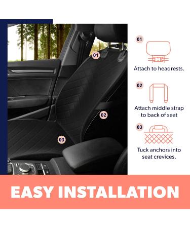 Active Pets Front Seat Dog Cover - Waterproof, Scratch Proof & Nonslip Protector for Cars, Trucks & SUVs - Black - Buy Online on SooperMarket.com