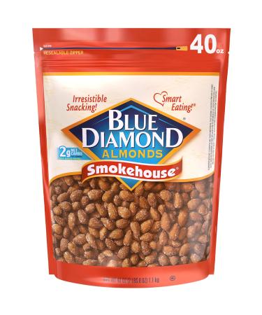 Blue Diamond Almonds Smokehouse Flavored Snack Nuts, 40 Oz Resealable Bag (Pack of 1)