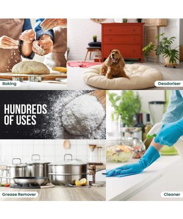 Baking Soda Sodium Bicarbonate 2kg Pure Baking Soda for Cleaning Baking Bath Bombs Odours and Teeth - Buy Online on SooperMarket.com