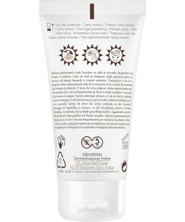 Avene Sun Care Very High Protection Mineral Cream SPF50+ 50ml - Buy Online on SooperMarket.com