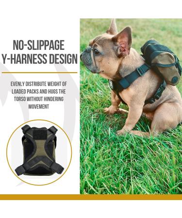 OneTigris Ranger Green X-Small Dog Pack Backpack for Camping, Hiking, and Walking with Litter Bag Exit - Buy Online on SooperMarket.com