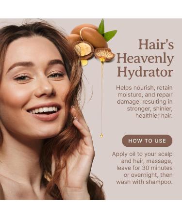 Bella Terra Argan Oil 2oz - Best Hair Oil for Frizzy Hair & Radiant Skin Packed with Vitamin E & Omega Fats - Nature's Serum (Pack of 1 - Buy Online on SooperMarket.com