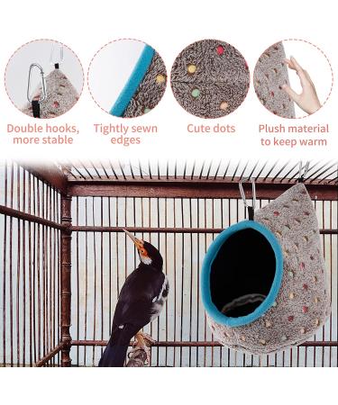 MEWTOGO Winter Warm Bird Nest with Fixable Opening - Plush Snuggle Parrot House for Various Bird Species - Buy Online on SooperMarket.com