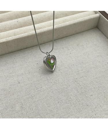 Oralgos Adjustable Love Shape Necklace - Tulip Heart Pendant Collarbone Chain | Elegant French Style Accessories for Women - Buy Online on SooperMarket.com