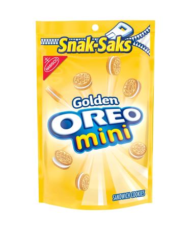 Oreo Mini Golden Sandwich Cookies, Vanilla Flavor, 1 Resealable Snak-Sak, 8 Oz
