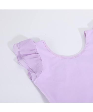 Vivifayee Girls Ballet Leotard Tutu Dress with Chiffon Bow Skirt 4-5T X-purple - Buy Online on SooperMarket.com