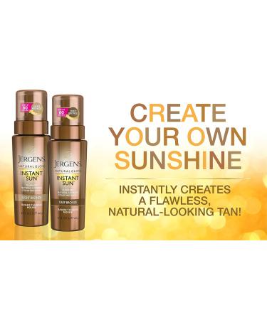 Jergens Natural Glow Instant Sun Body Mousse - Light Bronze Tan | 6 oz Sunless Self-Tanner for Natural-Looking Tan - Shop Internationally - Buy Online on SooperMarket.com
