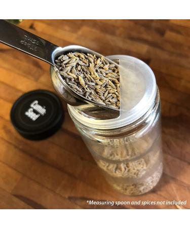 18 Pack 4oz Glass Spice Jars - AllSpice Set for Kitchen Storage - Buy Online on SooperMarket.com