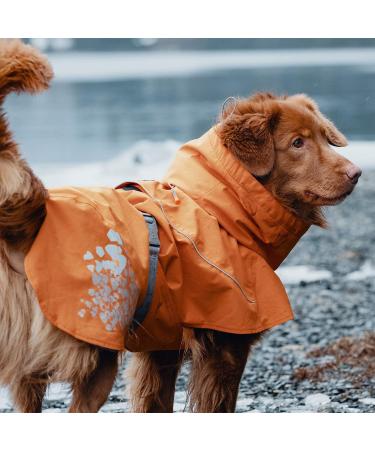 Hurtta Monsoon Dog Raincoat - Waterproof Jacket for Dogs with Reflectors | Orange 80 cm (32 in) - Best Protection Against Rain - Buy Online on SooperMarket.com