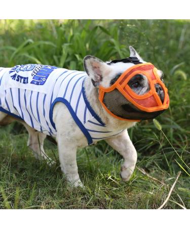 Singwow Short Snout Dog Muzzle Bulldog Muzzle Breathable Adjustable Mesh Mask for Flat Faced Dog Anti Bitting Chewing Barking (L) - Buy Online on SooperMarket.com