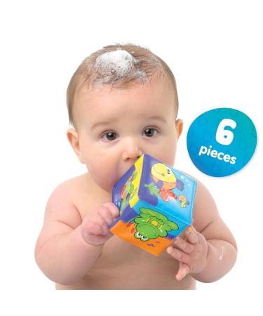 Playgro 181170 Bath Play Cube Set - 6 Colorful Animal Motifs for Infants 6 Months+ 7x7cm Fun Bath Toys - Buy Online on SooperMarket.com