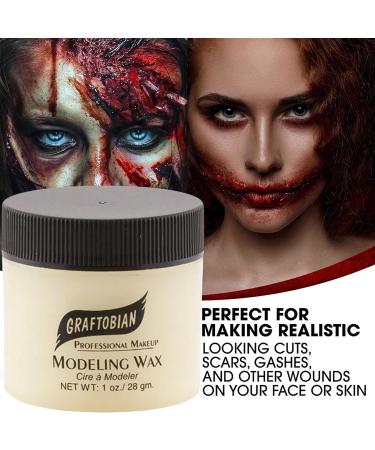 Buy Graftobian Modeling Wax - Bone (1 oz) White | International Shipping Available | High-Quality Sculpting Supplies - Buy Online on SooperMarket.com