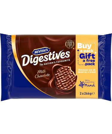 McVitie's Milk Chocolate Digestive Twin Pack 532 g (Pack of 6) Milk Chocolate Digestives 2 x 266g (Pack of 6) - Buy Online on SooperMarket.com
