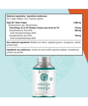 Youtheory Ocean Friendly Omega Plant Based & Vegan Omega Supports Brain & Heart Health 60 Count - Buy Online on SooperMarket.com