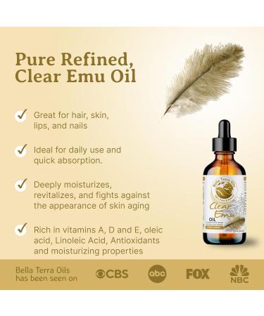 Buy Bella Terra Oils Clear Emu Oil for Hair & Skin - 1 Gallon Non-Greasy Highly Absorbable Moisturizing - Pack of 10 | International Shipping Available - Buy Online on SooperMarket.com