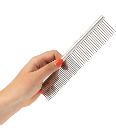 Mikki Puppy Stainless Steel Comb & Slicker Brush Set for Doodles & Cockapoos - Blue/Grey Small Grooming Kit - Buy Online on SooperMarket.com