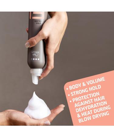 Wella EIMI Extra Volume Strong Hold Heat Protection Hair Styling Mousse 500ml - Professional Body & Volume Boosting Formula - Buy Online on SooperMarket.com