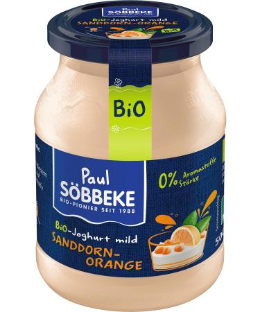 S bbeke organic yoghurt mild sea buckthorn-orange (6 x 500 gr)