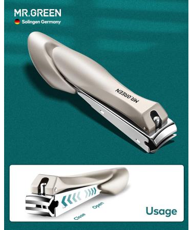 Professional Nail Clippers for Thick Nails - Premium Stainless Steel Sharp and Durable with Catcher - Ideal for Babies Children and Adults - Buy Online on SooperMarket.com