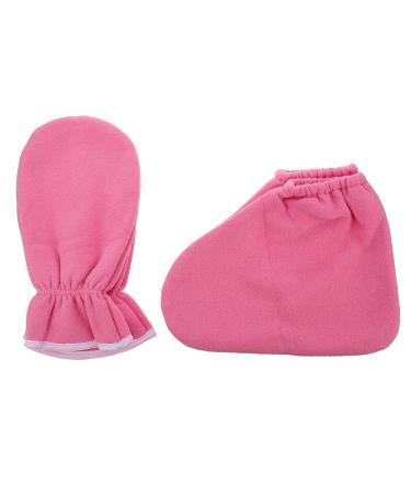 Lurrose 4pcs Paraffin Wax Gloves & Booties | Spa Hand & Foot Care Treatment - Pink - Buy Online on SooperMarket.com
