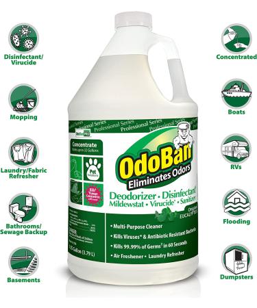 OdoBan Professional 1 Gal Eucalyptus Odor Eliminator & 1 Gal BioLaundry Enzyme Detergent - 2 Pack - Buy Online on SooperMarket.com