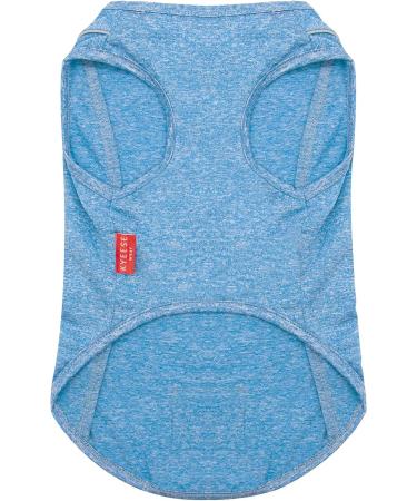 KYEESE Reflective Quick Dry Dog Shirt | Lightweight Soft Breathable Vest for Small Medium Dogs | Blue | 14 Chest - Buy Online on SooperMarket.com