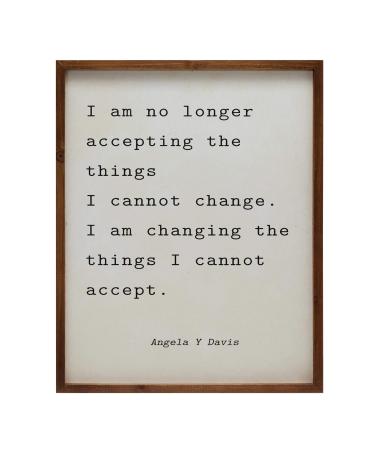 Creative Co-Op Wood Framed Saying I Am No Longer  Wall D cor  Multi Color