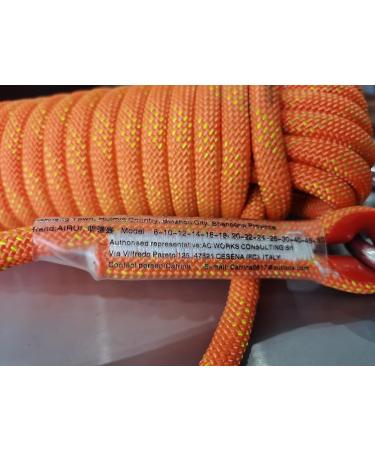 Airui 10mm Outdoor Climbing Rope - 10m Safety Braid Nylon Escape Rescue Rope in Orange - Buy Online on SooperMarket.com