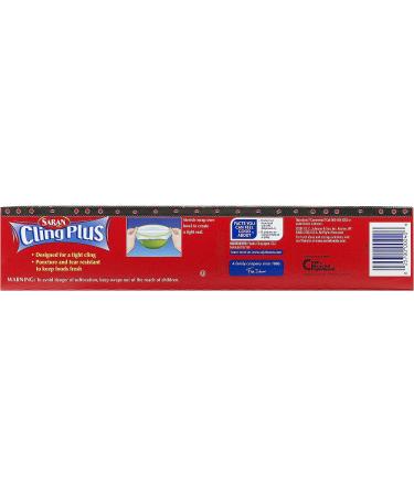 Saran Cling Plus Plastic Wrap 200 Sq Ft - 1 Count | Convenient Pack of 1 | High-Quality Food Grade Wrap - Buy Online on SooperMarket.com