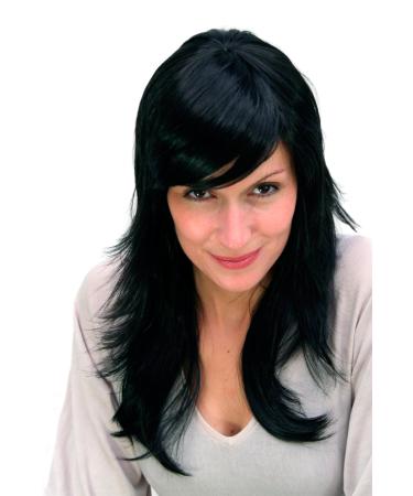 WIG ME UP - 9265-1B Long wig black with layered hair and bangs