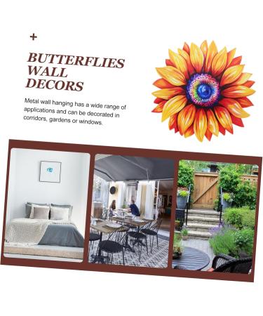 PRETYZOOM Sunflower Art Decor Iron Sunflower Hanging Ornament Sunflower Wall Decor - Buy Online on SooperMarket.com