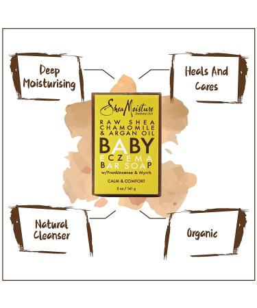 SheaMoisture Baby Eczema Bar Soap - Raw Shea, Chamomile & Argan Oil (5 oz) - Buy Online on SooperMarket.com