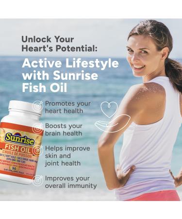 Sunrise Apothecary - FISH OIL Daily Supplement Rich in Omega 3 Fatty Acids Total Wellness Support for Men and Women 1000 mg per Soft Gel Capsule 90 Omega 3 Fish Oil Capsules per Bottle - Buy Online on SooperMarket.com